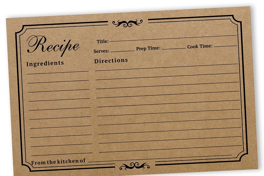 vintage recipe cards