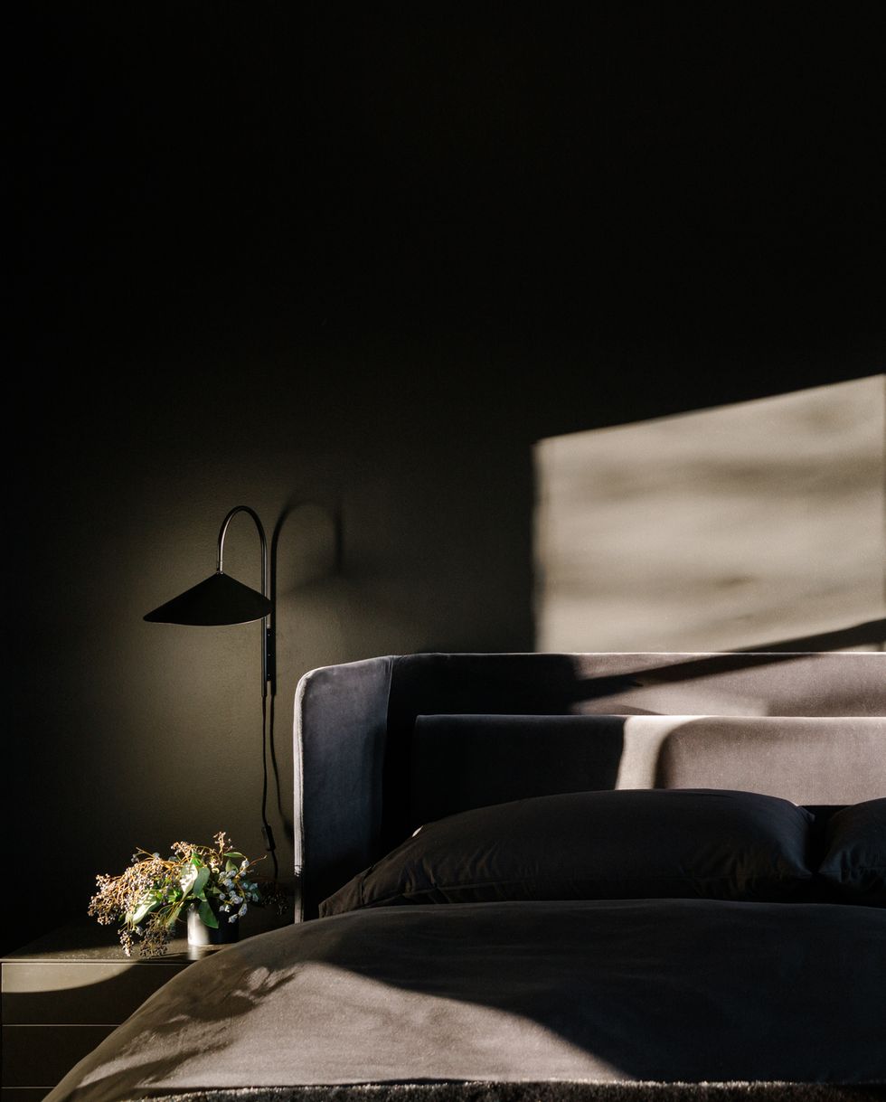 comfortable dark bedroom