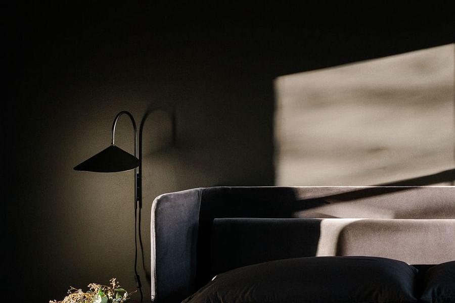 comfortable dark bedroom