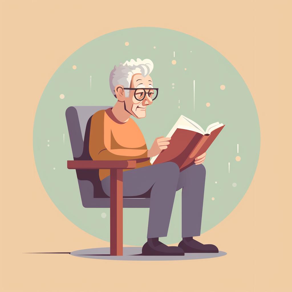 A person reading a book about Alzheimer's disease
