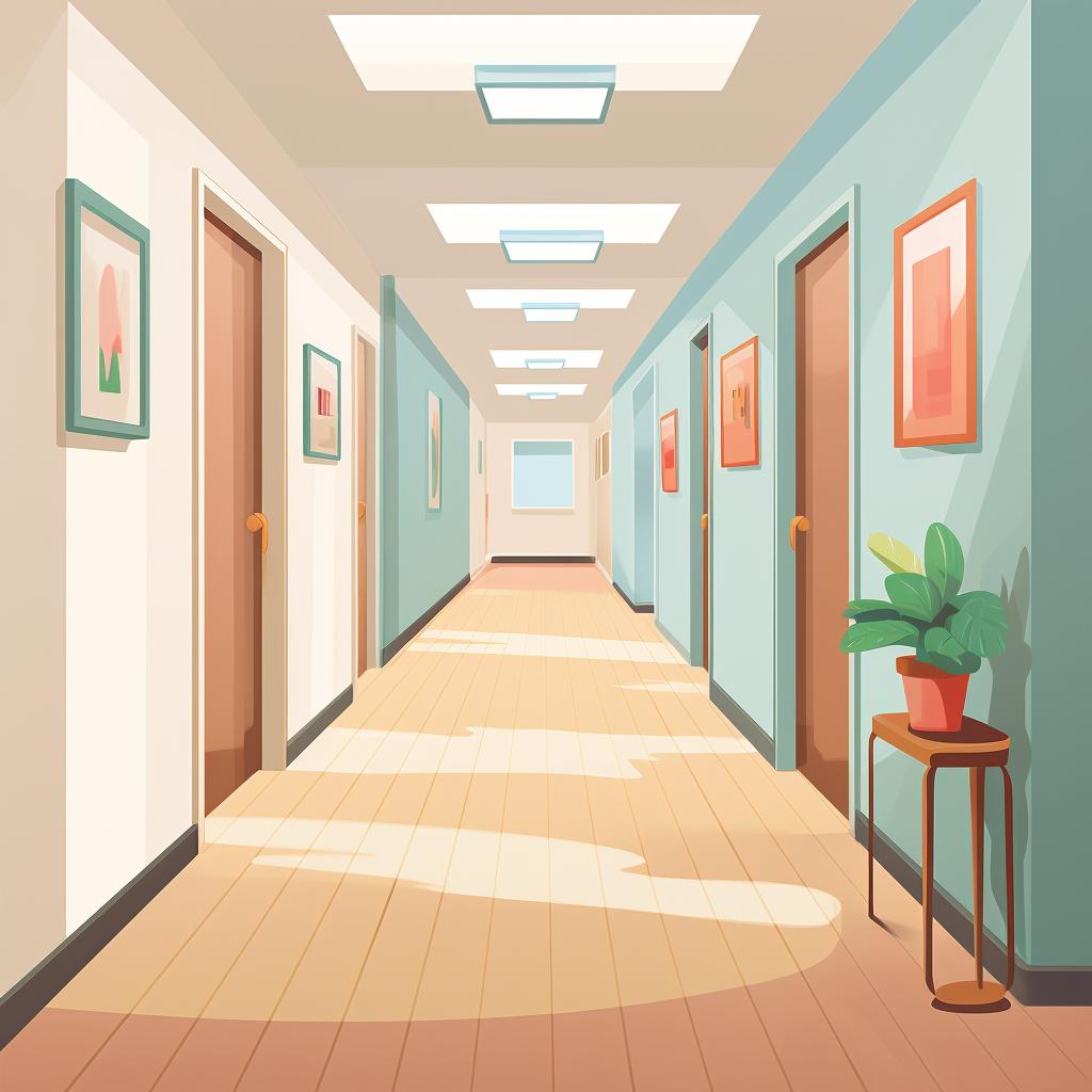 Clean and clear hallway with no clutter
