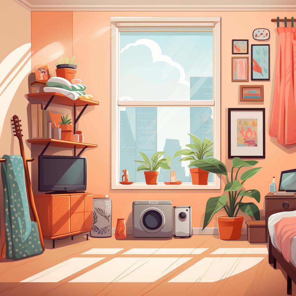 A clean, clutter-free room